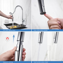 Kibi Circular Single Handle Pull Down Kitchen Faucet in Chrome Finish - KKF2013CH