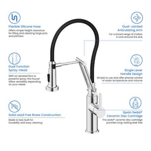 Kibi Engel Single Handle Pull Down Kitchen Faucet In Chrome Finish - KKF2014CH