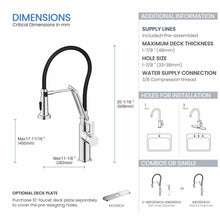 Kibi Engel Single Handle Pull Down Kitchen Faucet In Chrome Finish - KKF2014CH