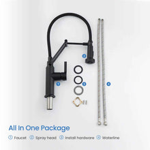 Kibi Engel Single Handle Pull Down Kitchen Faucet In Matte Black Finish - KKF2014MB