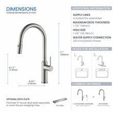 Kibi Hilo Single Handle High Arc Pull Down Kitchen Faucet in Brushed Nickel Finish - KKF2008BN