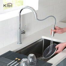 Kibi Hilo Single Handle High Arc Pull Down Kitchen Faucet in Chrome Finish - KKF2008CH