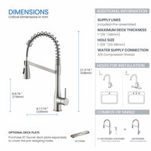 Kibi Largo Single Handle Pull Down Kitchen Faucet in Brushed Nickel Finish - KKF2006BN