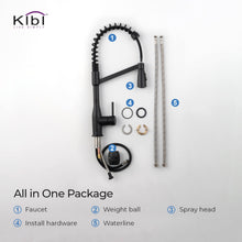 Kibi Largo Single Handle Pull Down Kitchen Faucet in Matte Black Finish - KKF2006MB