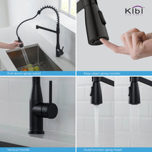 Kibi Largo Single Handle Pull Down Kitchen Faucet in Matte Black Finish - KKF2006MB