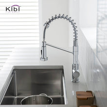 Kibi Lodi Single Handle High Arc Pull Down Kitchen Faucet In Chrome Finish - KKF2004CH