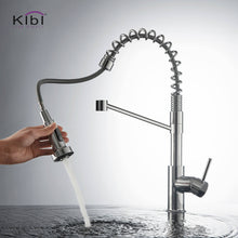 Kibi Lodi Single Handle High Arc Pull Down Kitchen Faucet In Chrome Finish - KKF2004CH