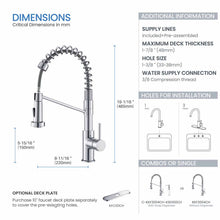 Kibi Lodi Single Handle High Arc Pull Down Kitchen Faucet In Chrome Finish - KKF2004CH