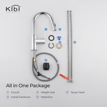 Kibi Luxe Single Handle High Arc Pull Down Kitchen Faucet in Chrome Finish - KKF2011CH