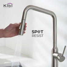 Kibi Macon Single Handle High Arc Pull Down Kitchen Faucet in Brushed Nickel Finish - KKF2007BN