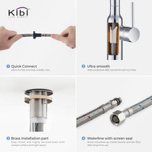 Kibi Macon Single Handle High Arc Pull Down Kitchen Faucet in Chrome Finish - KKF2007CH