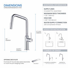 Kibi Macon Single Handle High Arc Pull Down Kitchen Faucet in Chrome Finish - KKF2007CH