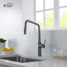 Kibi Macon Single Handle High Arc Pull Down Kitchen Faucet in Titanium Finish - KKF2007TT