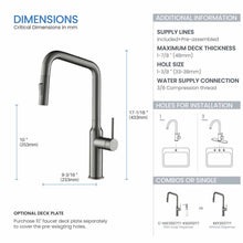Kibi Macon Single Handle High Arc Pull Down Kitchen Faucet in Titanium Finish - KKF2007TT