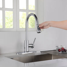 Kibi Single Handle Pull Down Kitchen Faucet With Touch Sensor In Chrome Finish - F102CH-S