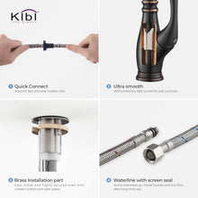 Kibi Summit Single Handle High Arc Pull Down Kitchen Faucet With Soap Dispenser in Oil Rubbed Bronze Finish - C-KKF2009ORB-KSD101ORB
