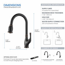 Kibi Summit Single Handle High Arc Pull Down Kitchen Faucet in Oil Rubbed Bronze Finish - KKF2009ORB