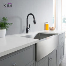 Kibi Summit Single Handle High Arc Pull Down Kitchen Faucet in Oil Rubbed Bronze Finish - KKF2009ORB