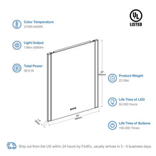 Blossom Binary 24″ LED Mirror - LED M5 2432 CH