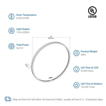 Blossom Oskar 32 Inch Round LED Mirror - LED M7 R32 MB