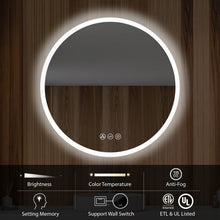 Blossom Orion 24″ Round LED Mirror with Frosted Side - LED M3 R24