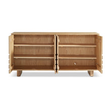 Union Home Array Oak Wood Sideboard In Natural Oil Finish  - LVR00619