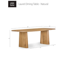 Union Home Laurel Dining Table - Natural  - DIN00118