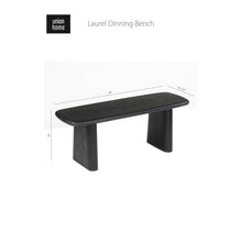 Union Home Laurel Dining Bench - Charcoal  - DIN00152
