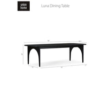 Union Home Luna Dining Table- Charcoal -  DIN00280
