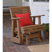 LuxCraft 2' Plain Rollback Poly Glider Chair - 2PPGCHB