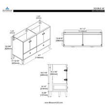 Blossom Lyon 48 Inch Bathroom Vanity – Double Sinks - V8023 48 01D