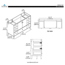 Blossom Lyon 48 Inch Bathroom Vanity – Single Sink - V8023 48 01S