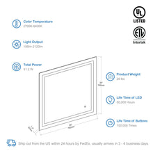 Blossom Lyra 30 x 30 Inch LED Mirror  - LED M8 3030