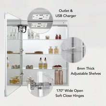 Blossom Pillar – 24 Inches LED Medicine Cabinet - MCL1 2432L