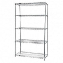 Quantum Storage Systems Stainless Steel Starter Kits with 5 Shelves and 4 Posts - 12" x 60" x 54" Stainless Steel Shelving Starter Kit with 5 Shelves - WR54-1260S-5