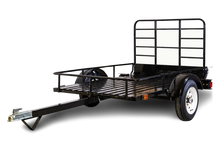 DK2 MMT4X6O Single Axle Open Rail Utility Trailer 4 ft. x 6 ft. 1295 lbs. Capacity Powder Coated Black New - MMT4X6O