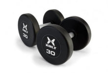 Johnson Health Tech XULT Urethane Round Dumbbells - XULT Urethane Round Dumbbell Pair, Black Plus, 100 lb. - XT-100URE-RND-P