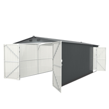 Chery Industrial [AS-IS] 10'x20' Metal Garage Shed with Double Front Doors - D_DOUMS1020DG01