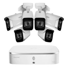 Lorex 6 Camera 8 Channel 4K 2TB 8MP IP Security Surveillance System New - N4K2-86WB