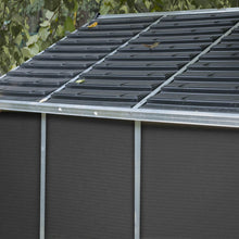 Palram - Canopia | Rubicon 8ft Ultra Durable Outdoor Storage Shed for Garden Dark Grey Series - HG9730GY