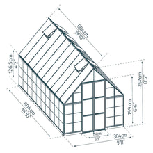 Palram - Canopia | Balance Greenhouse Kit With Clear 0.8mm Polycarbonate Glazing - HG6108G