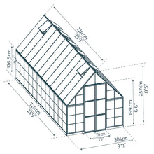 Palram - Canopia | Balance Greenhouse Kit With Clear 0.8mm Polycarbonate Glazing - HG6108G