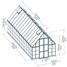 Palram - Canopia | Balance Greenhouse Kit With Clear 0.8mm Polycarbonate Glazing - HG6108G