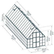 Palram - Canopia | Balance Greenhouse Kit With Clear 0.8mm Polycarbonate Glazing - HG6108G