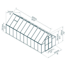 Palram - Canopia | Essence Greenhouse Kit - Silver With 4mm Twin-wall Polycarbonate Glazing - HG5812