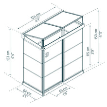 Palram - Canopia | Ivy 4x2 ft. Mini Greenhouse Kit - Black Frame with Clear Polycarbonate Glazing - HG4900