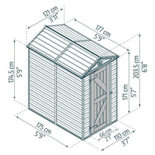 Palram - Canopia | SkyLight  Polycarbonate Storage Shed -4x6 ft Tan - HG9604T