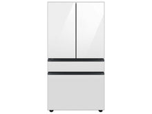 SAMSUNG Bespoke 36" 29 cu. ft. Standard Depth 4-Door French Door Smart Refrigerator with Beverage Center in White Glass - RF29BB860012AA
