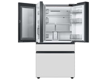 SAMSUNG Bespoke 36" 29 cu. ft. Standard Depth 4-Door French Door Smart Refrigerator with Beverage Center in Morning Blue and White Glass - RF29BB86004M