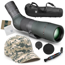 Vortex Optics Razor HD 22-48x65 (Angled) Spotting Scope with Free Hat and Wearable4U Bundle